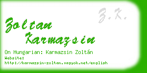 zoltan karmazsin business card